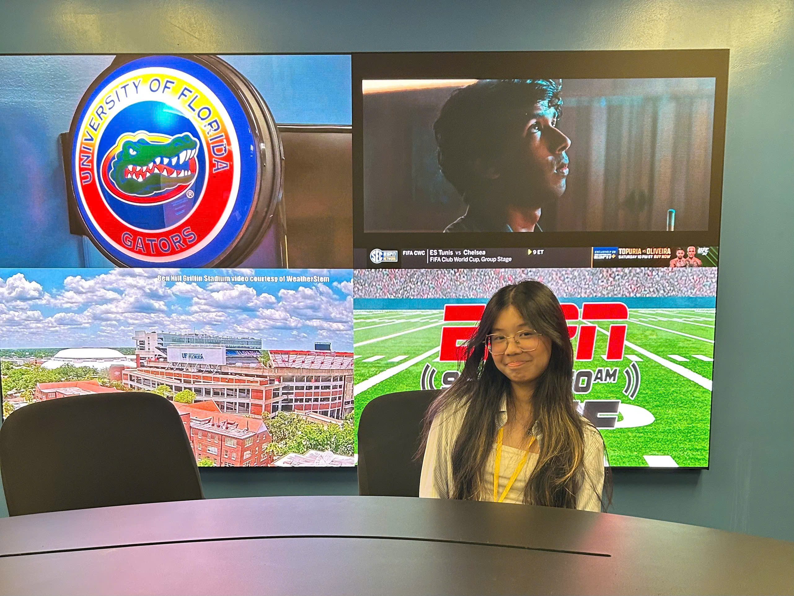 Diep Anh Ha Vu at the University of Florida media studio