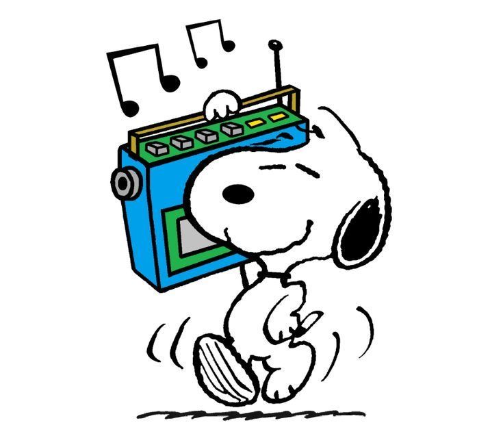 Snoopy dancing with boombox